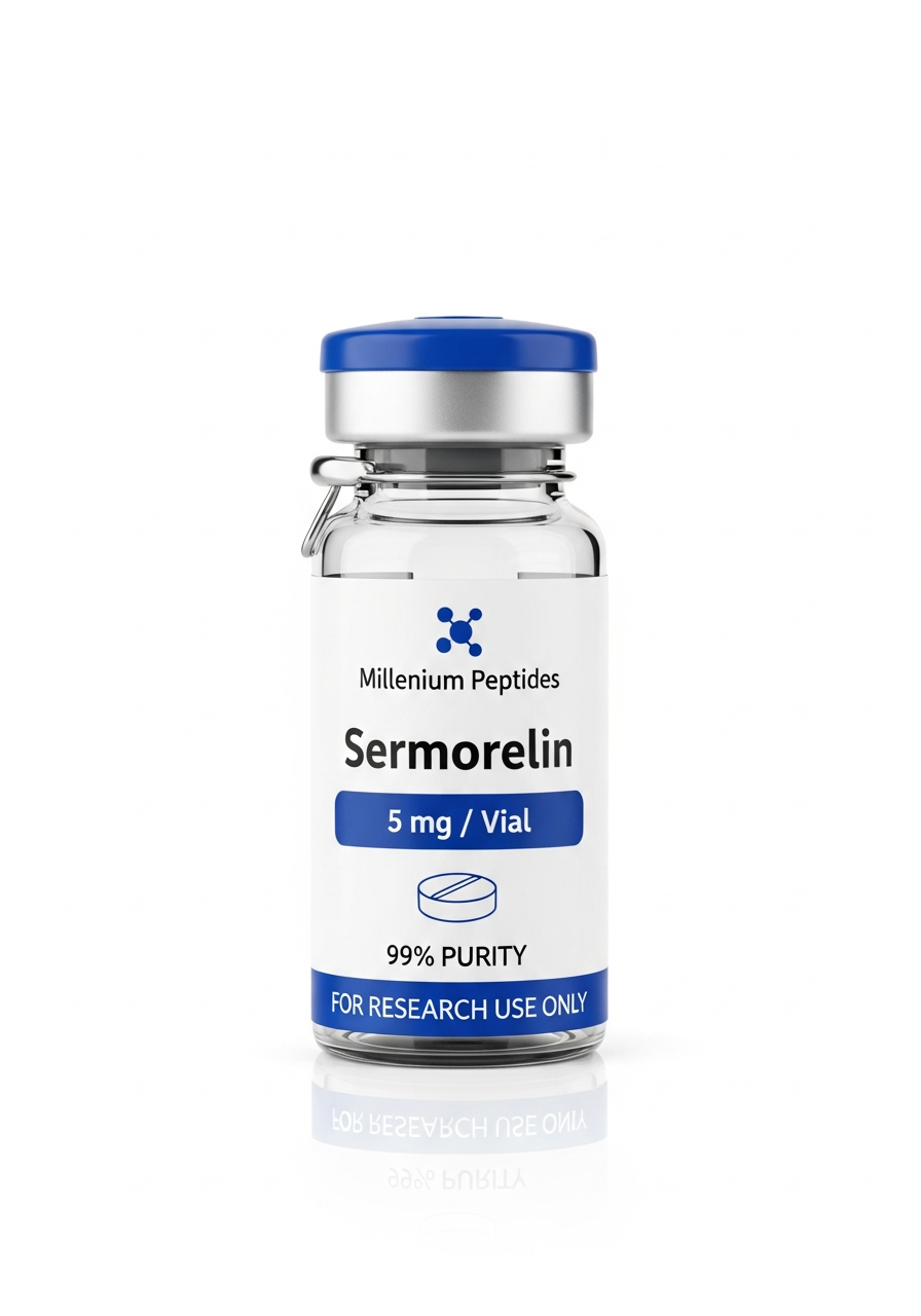 Sermorelin 5 mg research compound vial